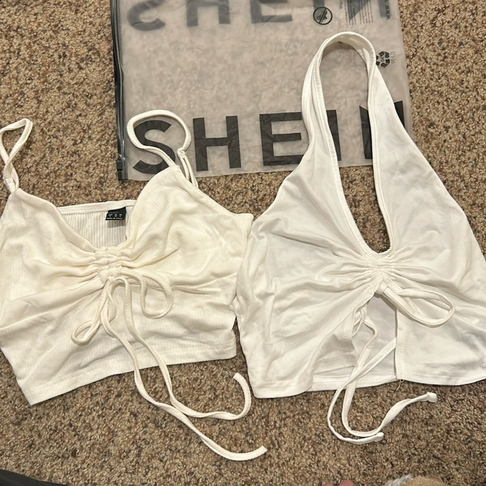 White SHEIN Tops